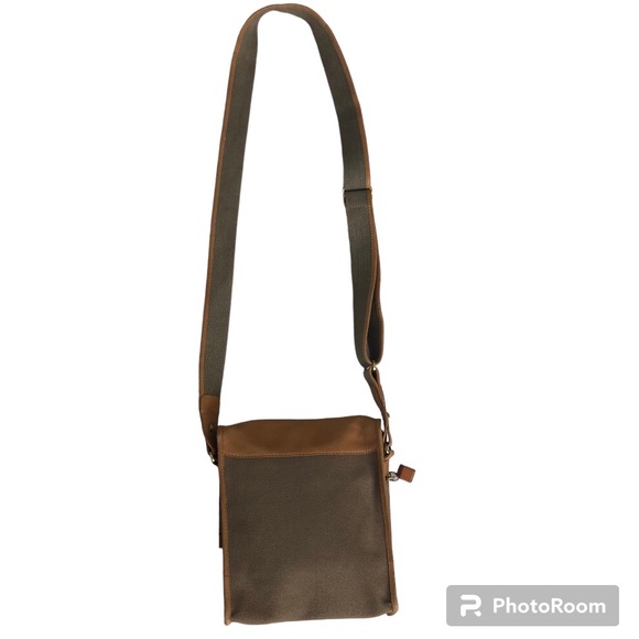 Hedgren Messenger/crossbody bag, leather and canvas EUC Unisex - Picture 5 of 8